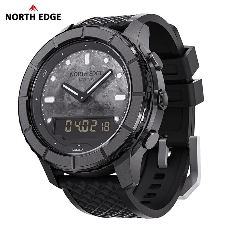 Altimeter Compass Watch - NORTH EDGE THARSIS Herenhorloge van koolstofvezel,