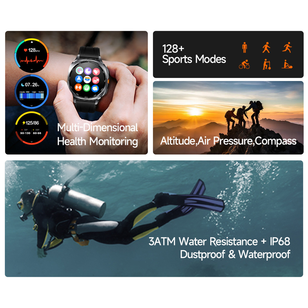 TS400 2025 Nieuwe AMOLED Smart - Altimeter Compass Watch recensie en prijs