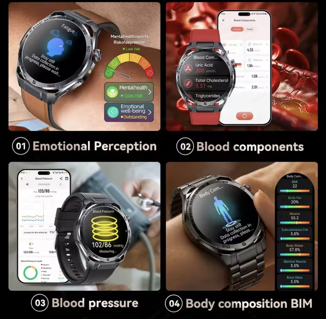 ECG High-end Gezondheids-Smart - Watches Ladies Smartwatch recensie en prijs