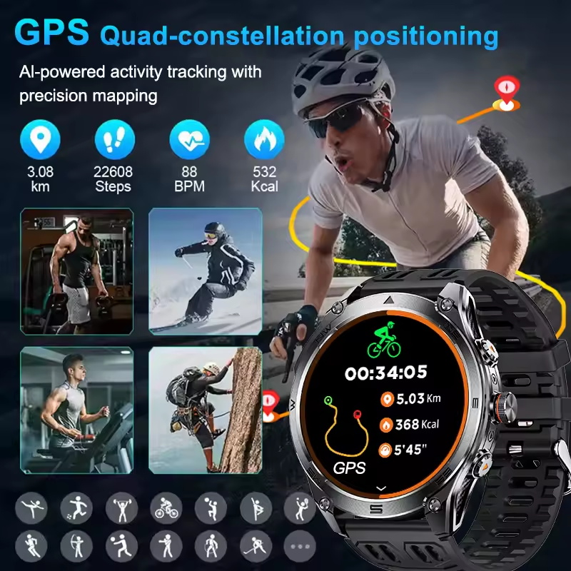 2025 Nieuw Buiten Militair GPS - Altimeter Compass Watch recensie en prijs