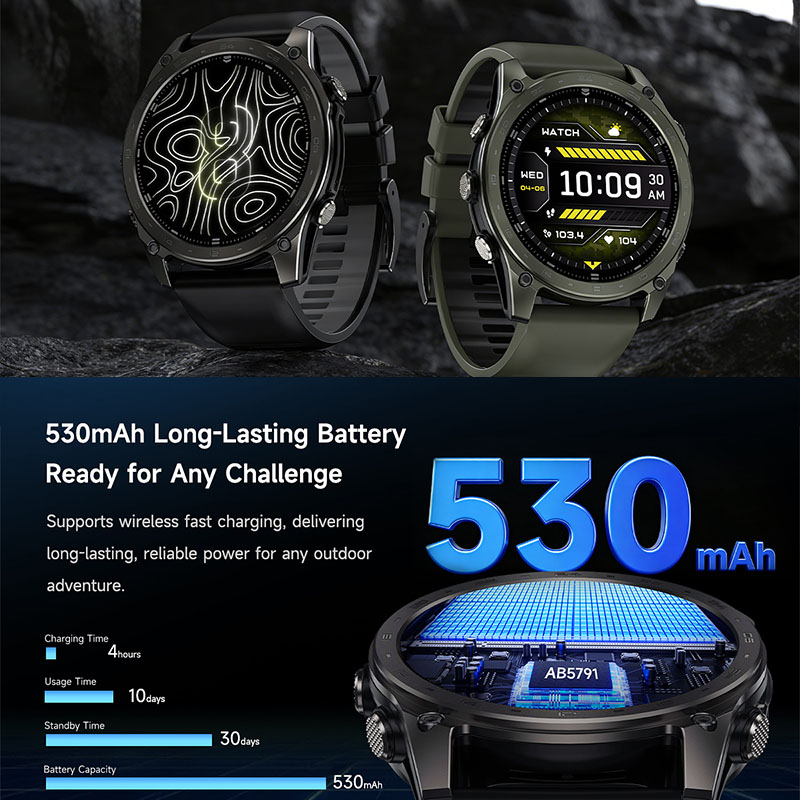 Nieuw 5ATM waterdicht smartwat - Altimeter Compass Watch recensie en prijs
